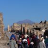 Pompeei Street with Vesuvius