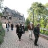 Our brave little group walking to the castle!